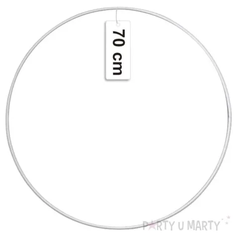 dekoracja obrecz lapacz snow biala dekorlamp 70cm