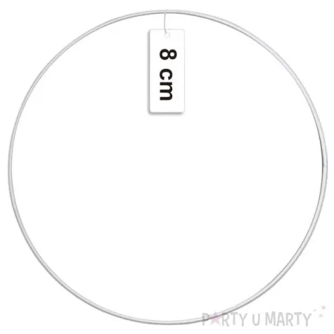 dekoracja obrecz lapacz snow biala dekorlamp 8cm