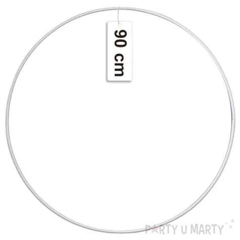 dekoracja obrecz lapacz snow biala dekorlamp 90cm