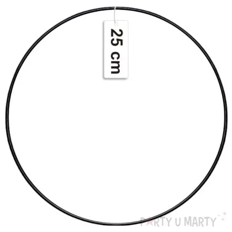 dekoracja obrecz lapacz snow czarna dekorlamp 25cm