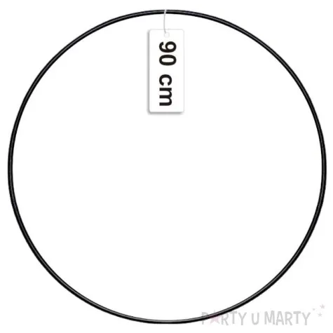 dekoracja obrecz lapacz snow czarna dekorlamp 90cm