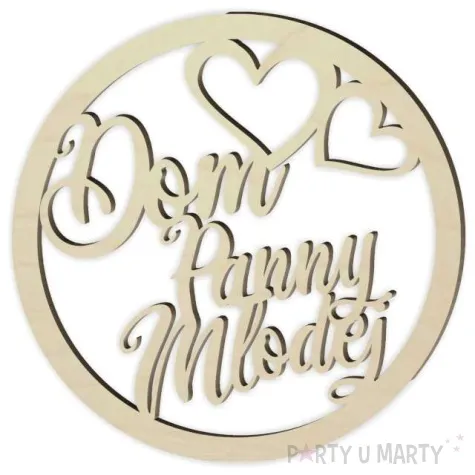 dekoracja obrecz okragla dom panny mlodej drewniana 40cm