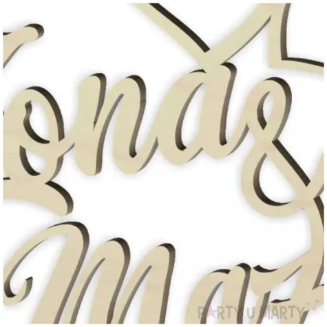 dekoracja obrecz okragla maz i zona drewniana 40cm