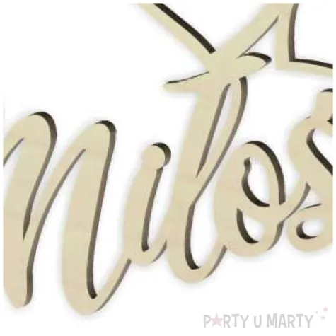 dekoracja obrecz okragla milosc drewniana 40cm