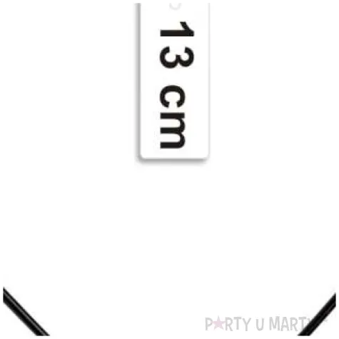 dekoracja obrecz serce czarna dekorlamp 13 cm