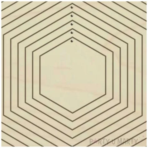 dekoracja obrecz szesciokat lapacz snow drewno mix 12 szt