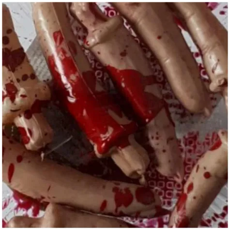 dekoracja odciete palce guirca 8 szt