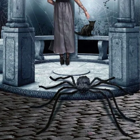 dekoracja pajak z owlosieniem boland 125 cm