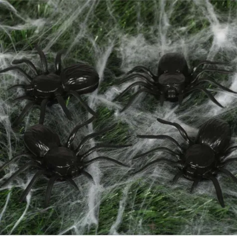 dekoracja pajaki czarny guirca 10 cm 4 szt