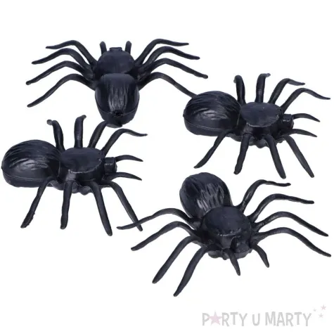 dekoracja pajaki czarny guirca 10 cm 4 szt