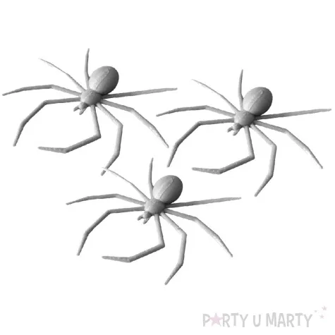 dekoracja pajaki deluxe srebrny 3 szt