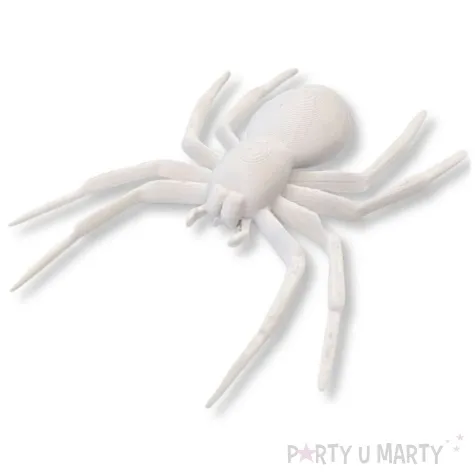 dekoracja pajaki duzy bialy 5x7 cm