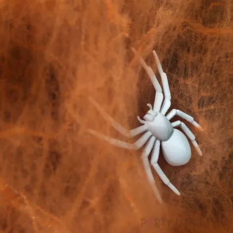 dekoracja pajaki duzy bialy 5x7 cm