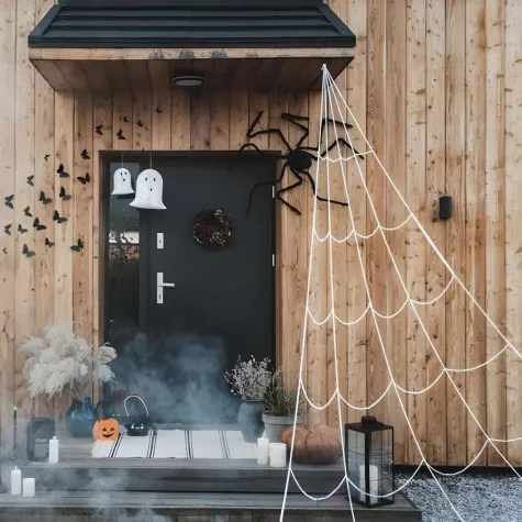 dekoracja pajeczyna bialy partydeco 500 x 400 cm