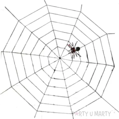 dekoracja pajeczyna czarny amscan 152 x 152 cm