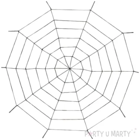 dekoracja pajeczyna czarny amscan 152 x 152 cm