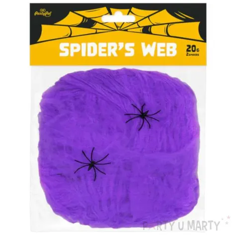 dekoracja pajeczyna fioletowa partypal 20 g