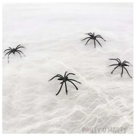 dekoracja pajeczyna nylon biala 40 g