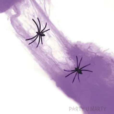 dekoracja pajeczyna nylon fioletowa 60 g