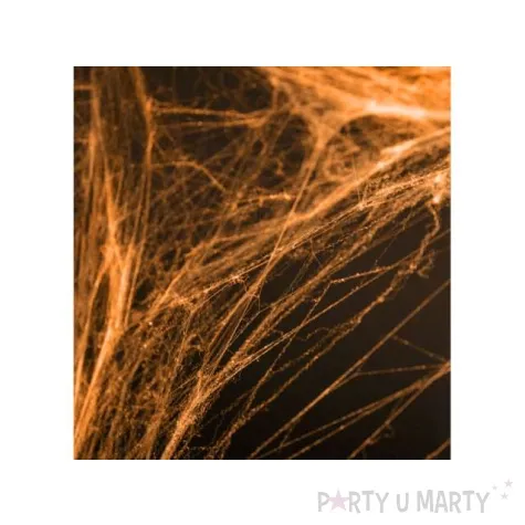 dekoracja pajeczyna nylon pomaranczowa 60 g