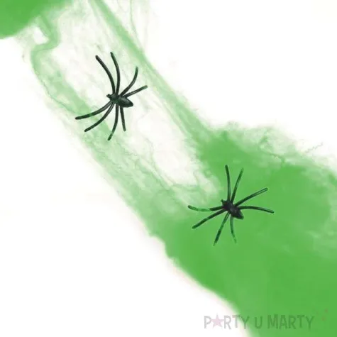 dekoracja pajeczyna nylon zielona 60 g