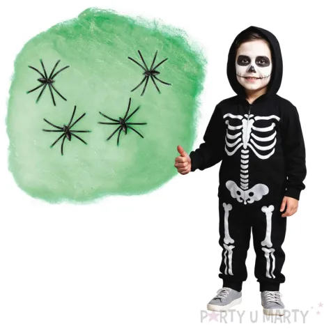 dekoracja pajeczyna nylon zielony guirca 60 g