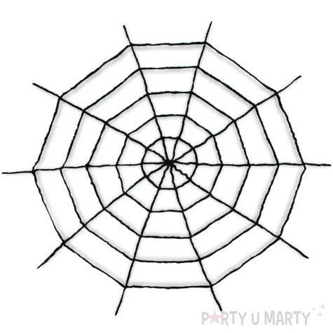 dekoracja pajeczyna pluszowa czarny partypal 150 cm