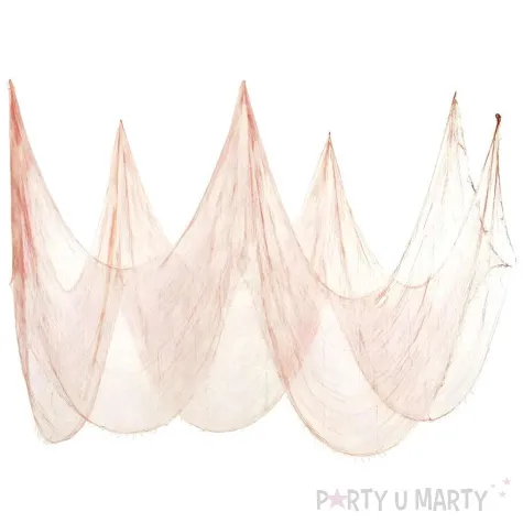 dekoracja pajeczyna slady krwi bialy partydeco 980 x 72 cm