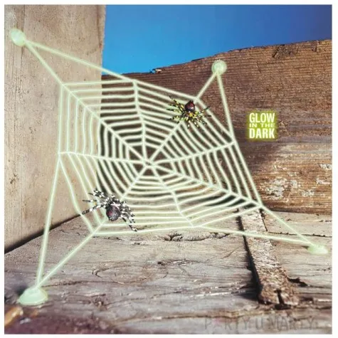 dekoracja pajeczyna swiecaca w ciemnosci widmann 39 x 29 cm