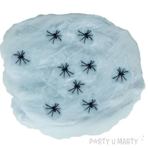 dekoracja pajeczyna xxl z pajakami smiffys 550 g