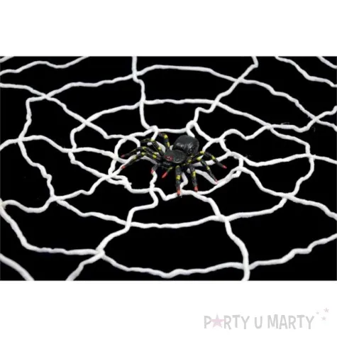 dekoracja pajeczyna z pajakiem biala arpex 150cm