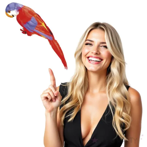 dekoracja pierzasta papuga widmann