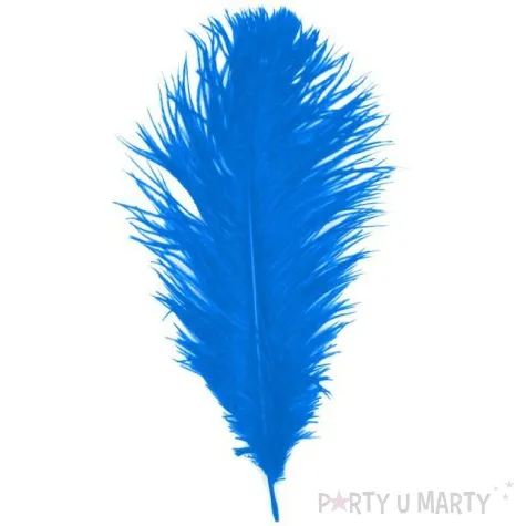 dekoracja pioro retro gigant lata 20 niebieski guirca