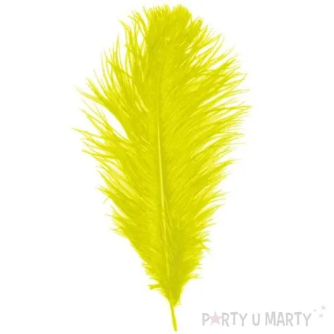 dekoracja pioro retro gigant lata 20 zolty guirca