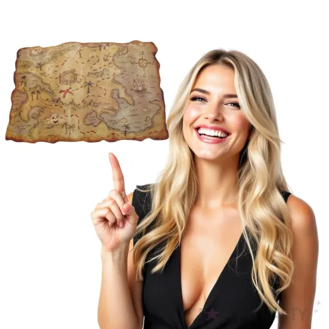 dekoracja piracka mapa skarbow ptitclown 45x29 cm