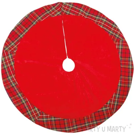 dekoracja pokrowiec swiateczny pod choinke krata guircaa 90 cm