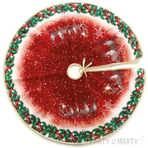 dekoracja pokrowiec z saniami swietego mikolaja guirca 70 cm