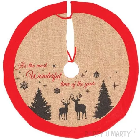 dekoracja pokrowiec zimowa sceneria pod choinke guirca 85 cm