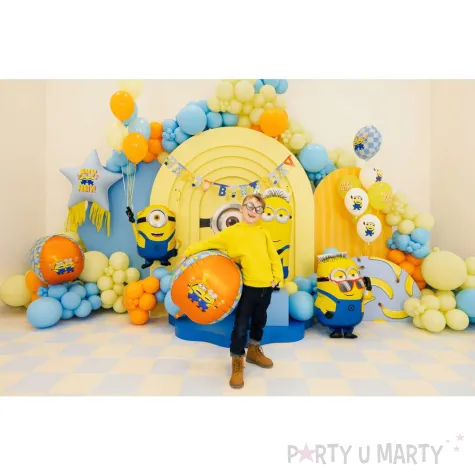 dekoracja prezent na urodziny balon foliowy minionek ron minionki na hel 40