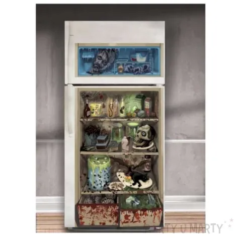 dekoracja przyklejana halloween lodowka