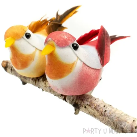 dekoracja ptaki mix aliga 10 cm 6 szt