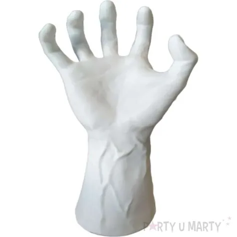 dekoracja reka szpon biala 18 cm