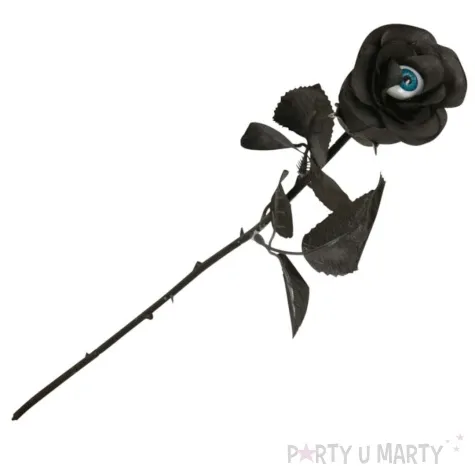 dekoracja roza kocie oko czarny guirca 42 cm