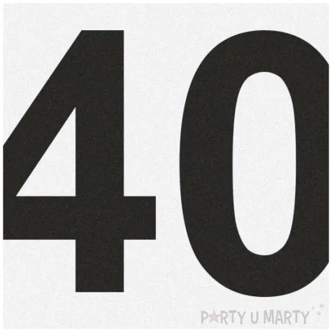 dekoracja sali na 40 urodziny tablica powitalna znak zakazu liczba 40 traffic birthday