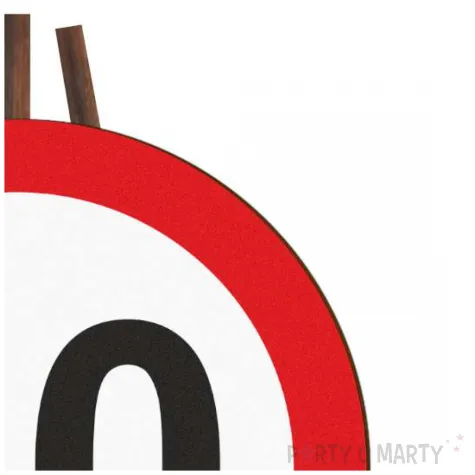 dekoracja sali na 80 urodziny tablica powitalna znak zakazu liczba 80 traffic birthday