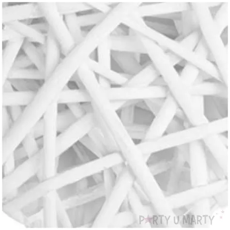 dekoracja serce wiklinowe biale czakos 25 cm