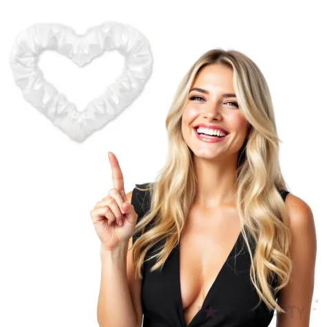 dekoracja serce z polyskiem dekoracjepolska biale