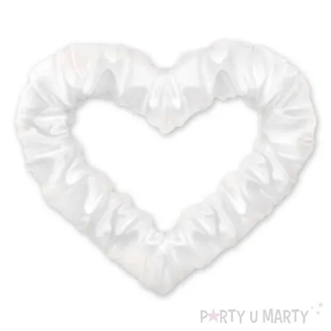 dekoracja serce z polyskiem dekoracjepolska biale