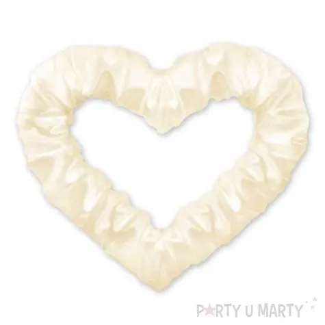 dekoracja serce z polyskiem dekoracjepolska ecru