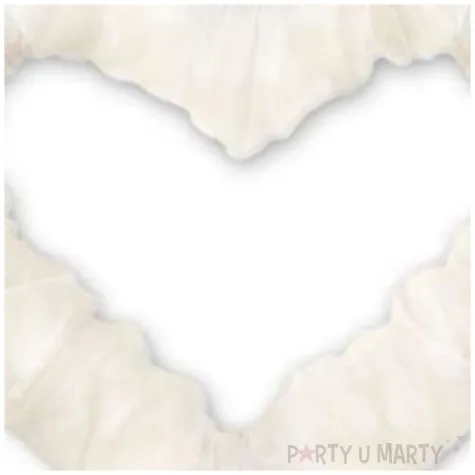 dekoracja serce z tasiemka dekoracjepolska biale